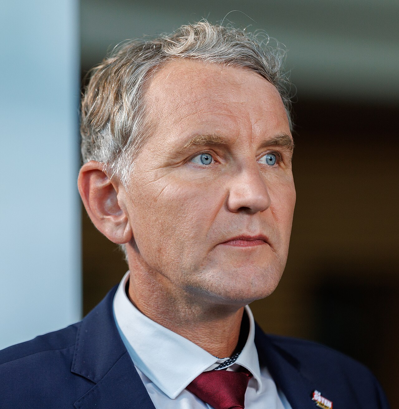 Björn Höcke am Rande der Thüringer Landtagswahl 2024 in Erfurt