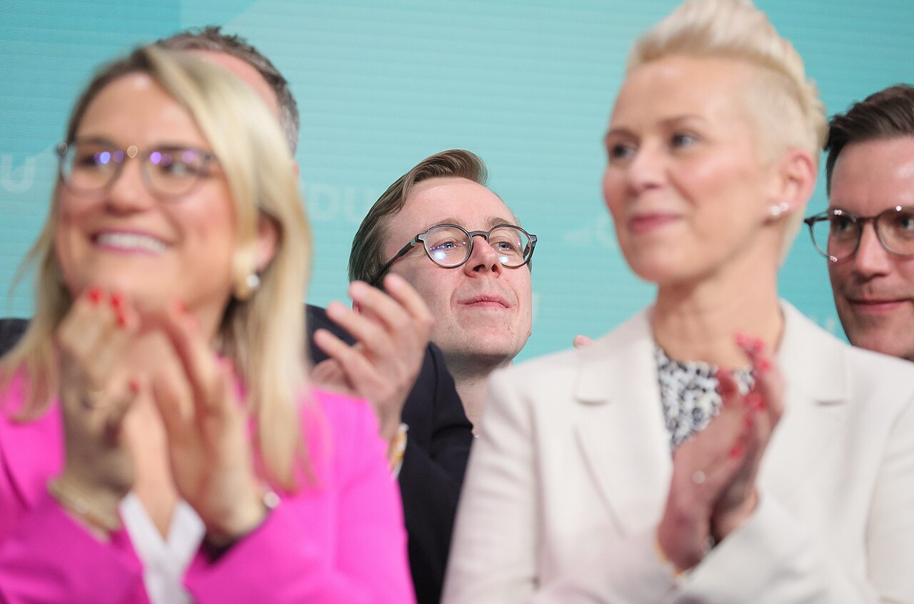 Philipp Amthor am Wahlabend der Bundestagswahl 2025 im Konrad-Adenauer-Haus.