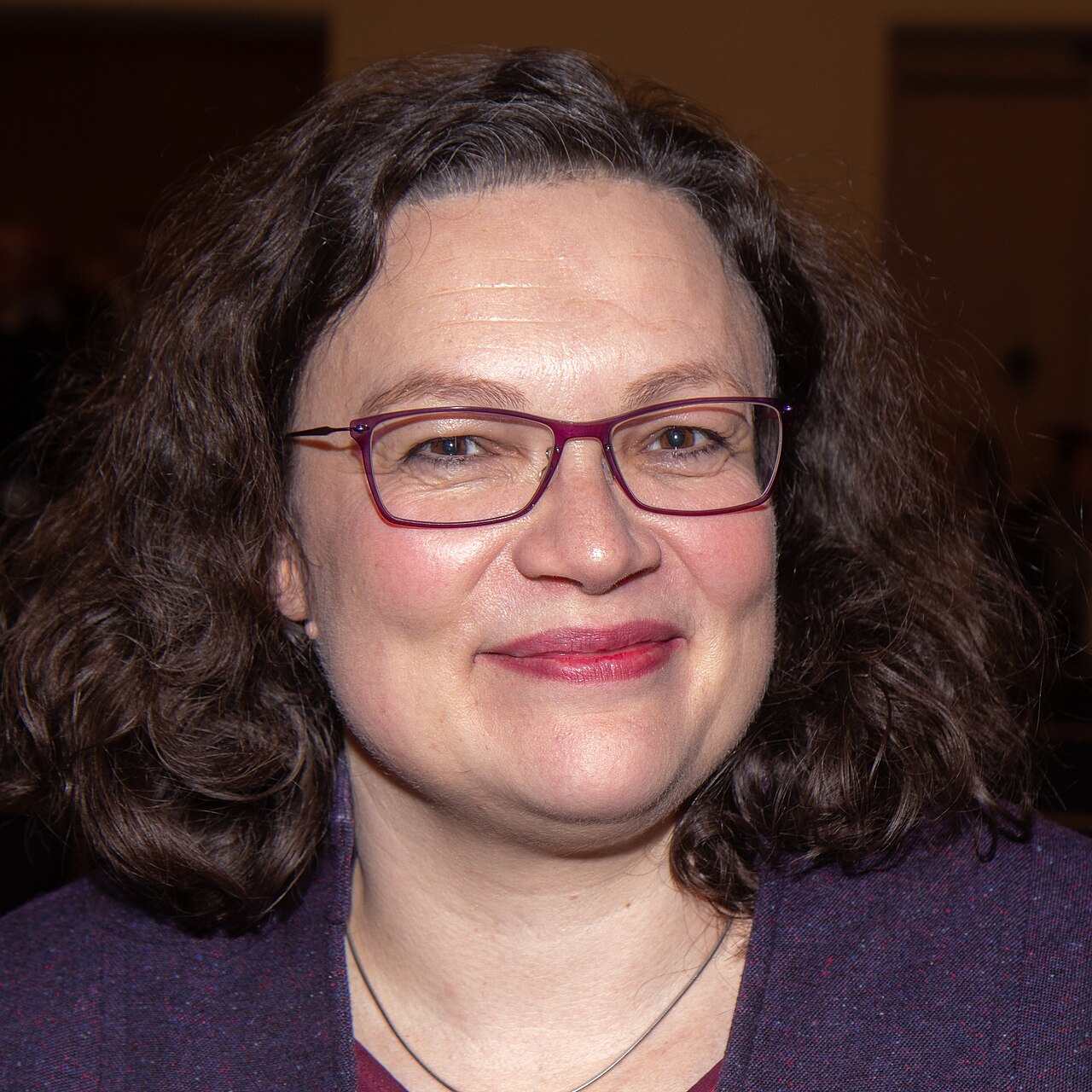 Andrea Nahles, Vorstandsvorsitzende der Bundesagentur für Arbeit, bei einem öffentlichen Auftritt in Mainz.