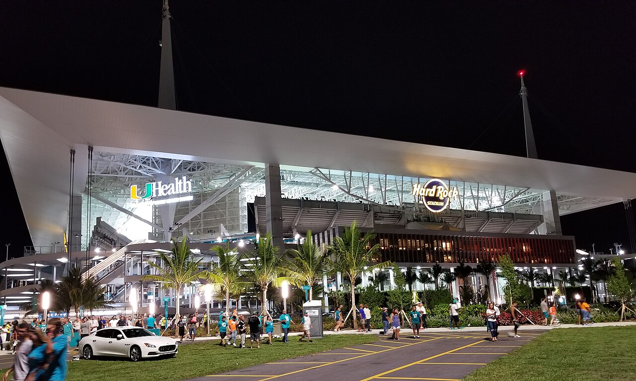 Das Hard Rock Stadium in Miami Gardens, Austragungsort des WM-Sechzehntelfinales zwischen Argentinien und Kap Verde.