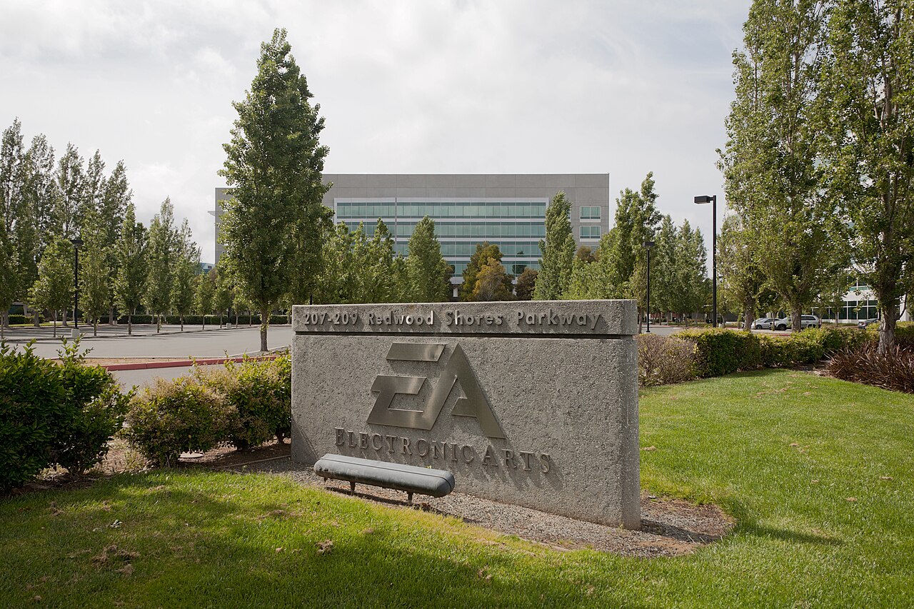 Hauptgebäude von Electronic Arts in Redwood Shores, Kalifornien.