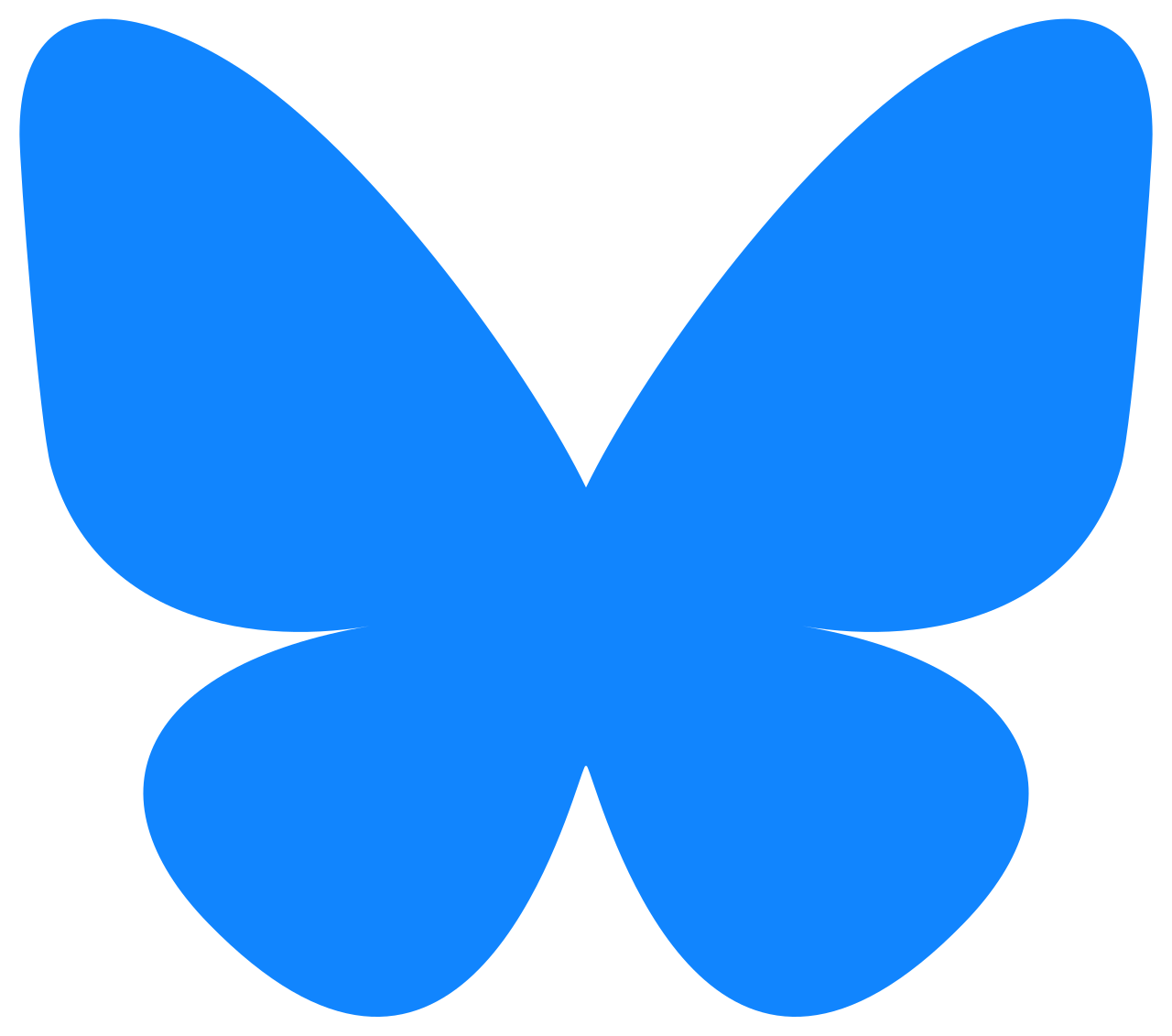Bluesky-Logo, der Schmetterling der dezentralen Social-Media-Plattform