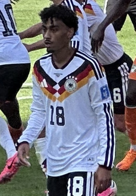Nathaniel Brown im Trikot der deutschen Nationalmannschaft während des WM-Spiels gegen die Elfenbeinküste in Toronto
