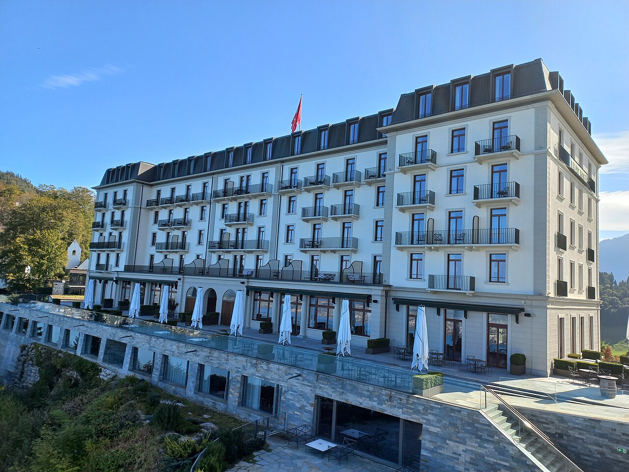Hotel Palace auf dem Bürgenstock im Kanton Nidwalden, oberhalb des Vierwaldstättersees
