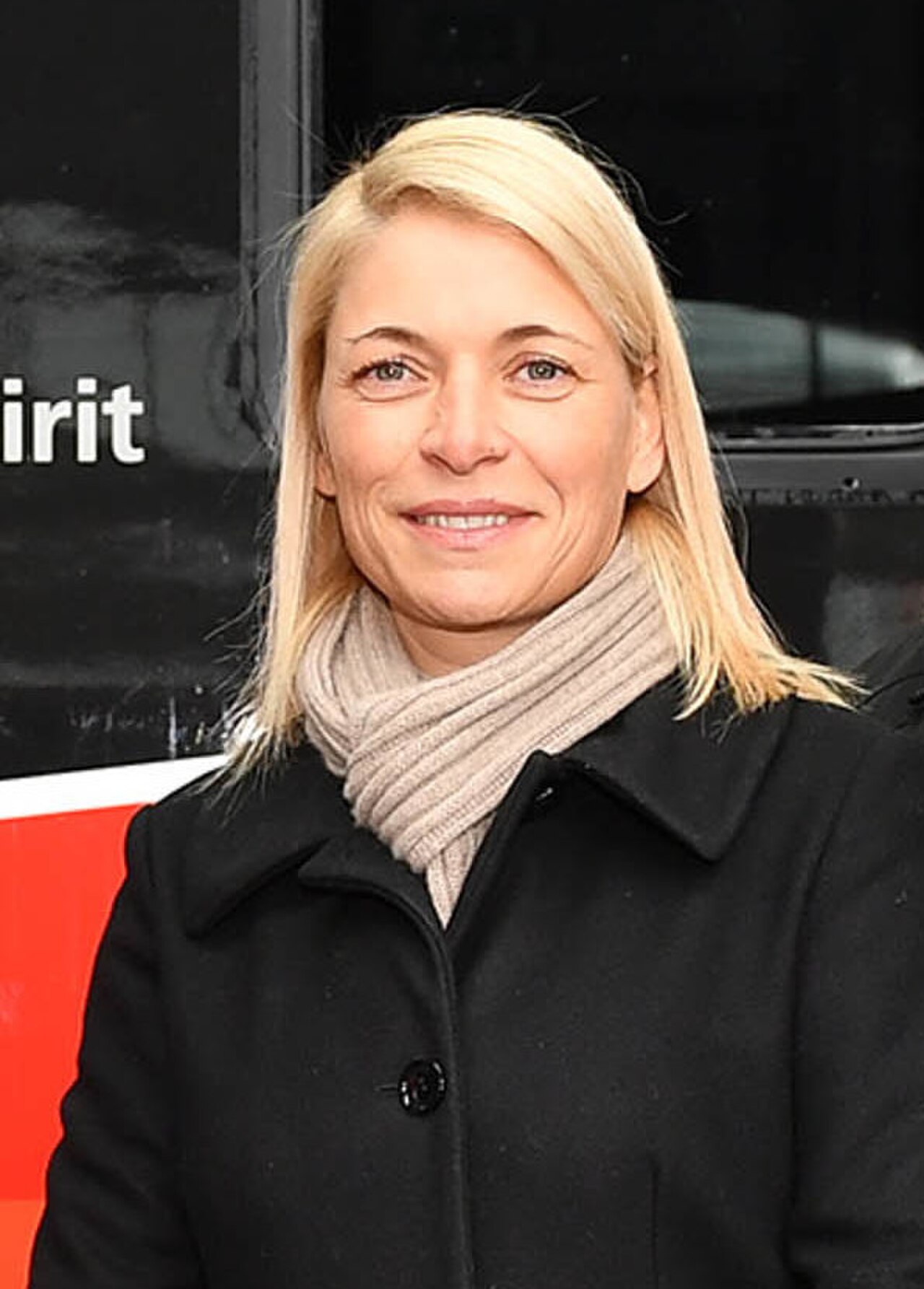 Evelyn Palla, Vorstandsvorsitzende der Deutschen Bahn, bei einer öffentlichen Veranstaltung
