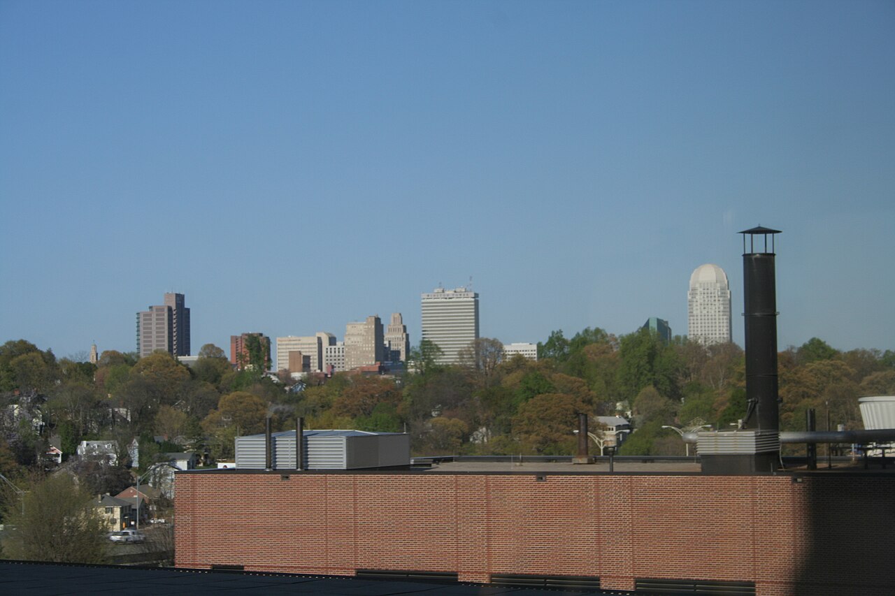 Skyline von Winston-Salem, North Carolina, dem WM-Quartier der deutschen Nationalmannschaft