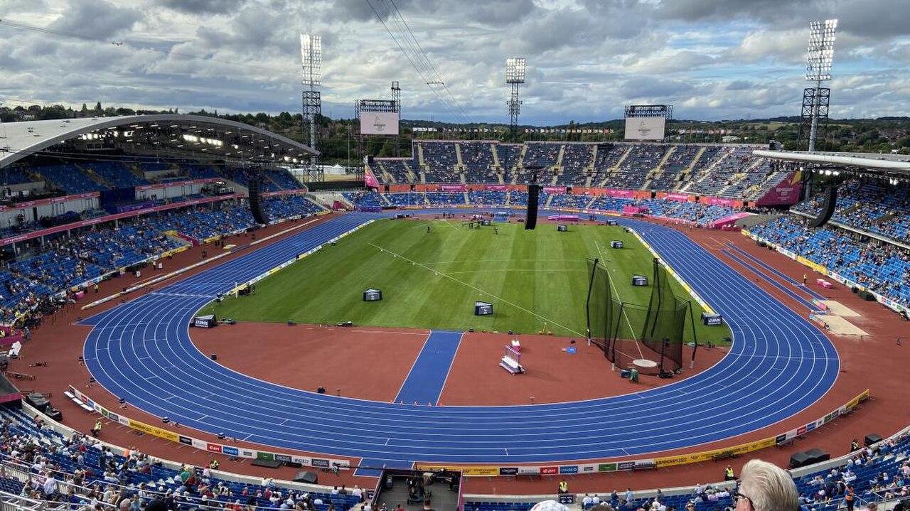 Alexander Stadium in Birmingham, Austragungsort der Leichtathletik-EM 2026