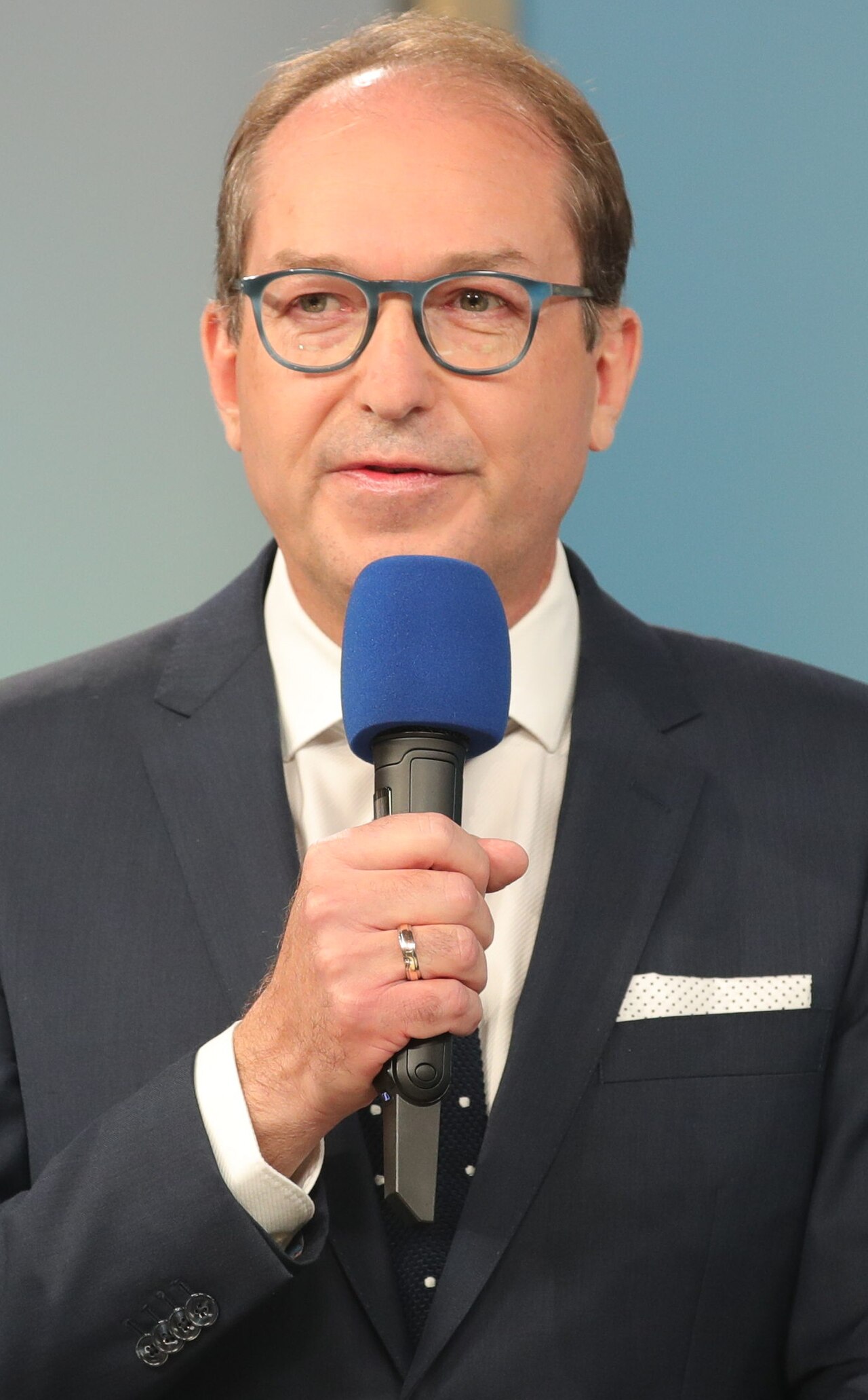 Alexander Dobrindt (CSU) am Wahlabend der bayerischen Landtagswahl 2023 im Maximilianeum in München.