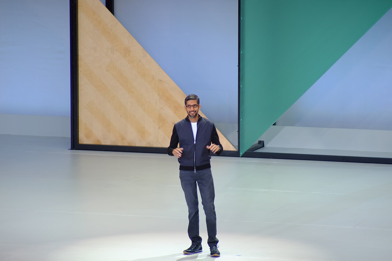 Sundar Pichai bei der Google-I/O-Keynote 2017 im Shoreline Amphitheatre.