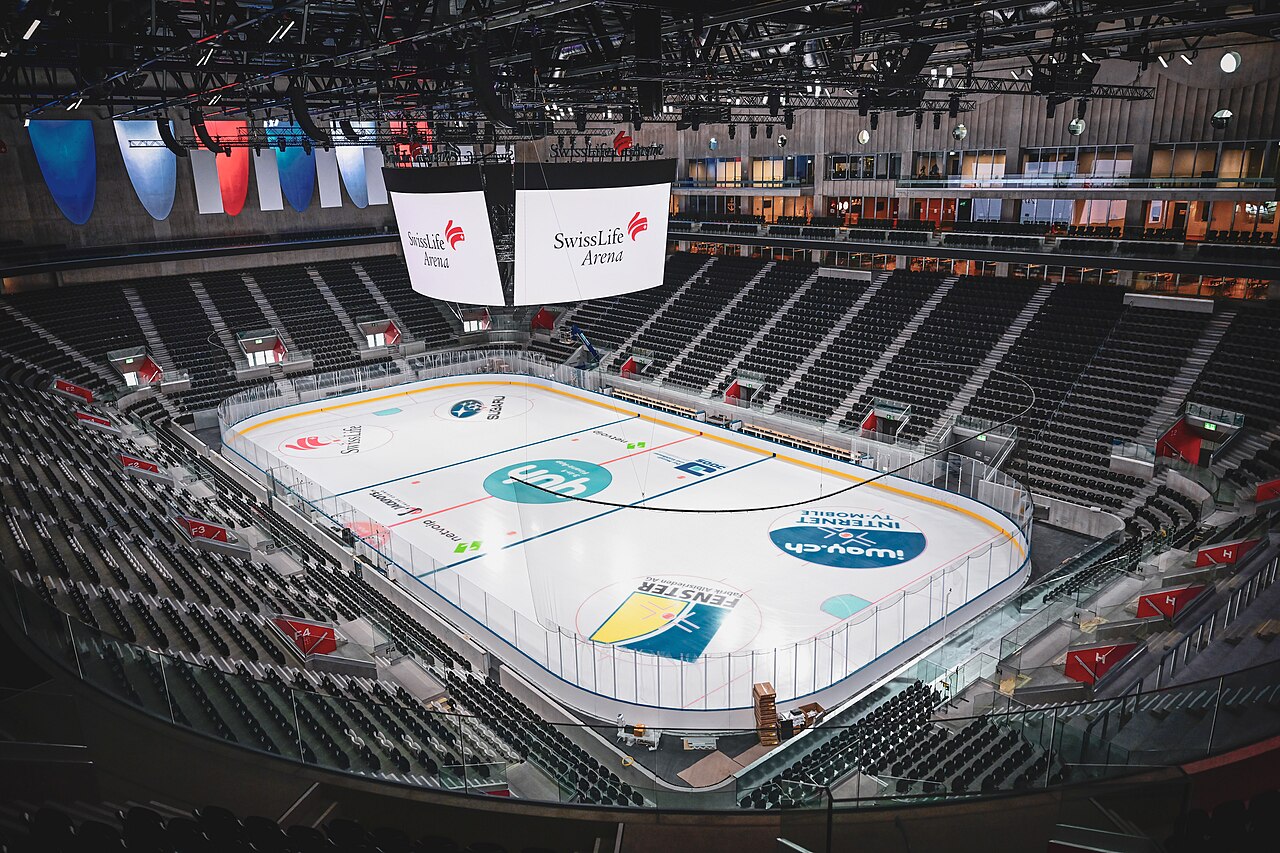 Innenansicht der Swiss Life Arena in Zürich-Altstetten, Austragungsort des WM-Finales 2026
