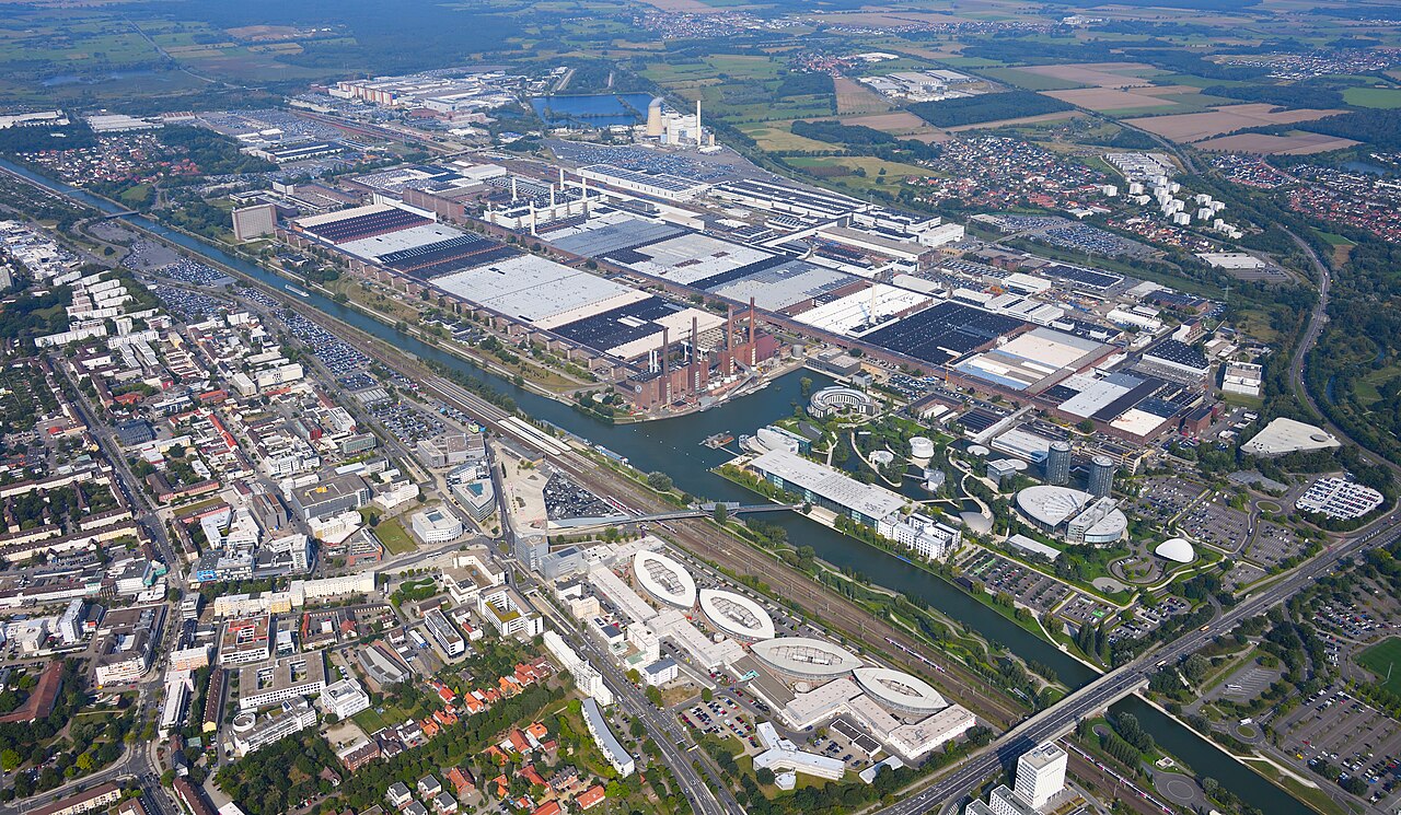 Luftaufnahme des Volkswagen-Stammwerks in Wolfsburg