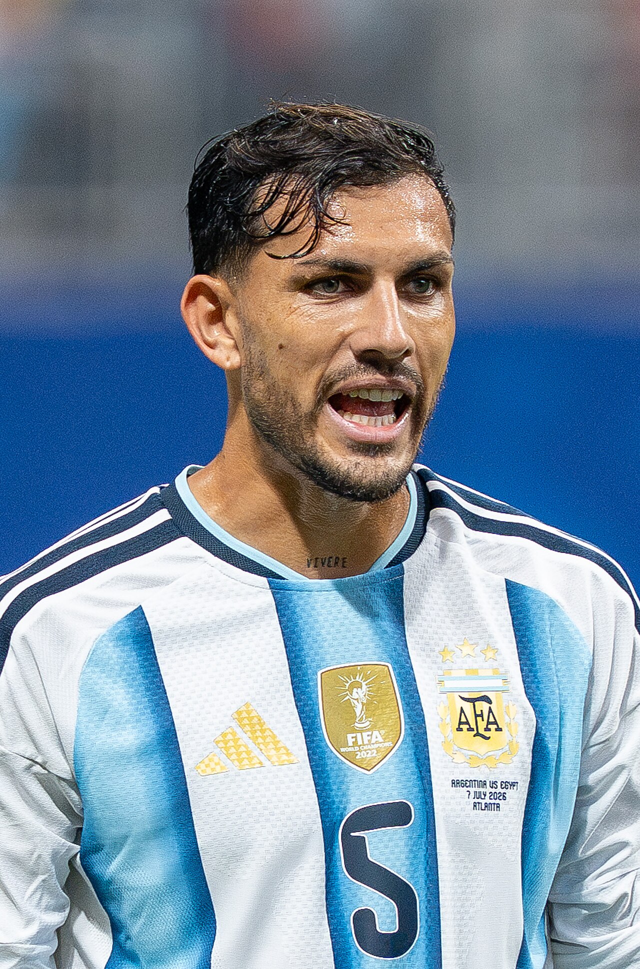 Leandro Paredes im Trikot Argentiniens beim Achtelfinale gegen Ägypten am 7. Juli 2026