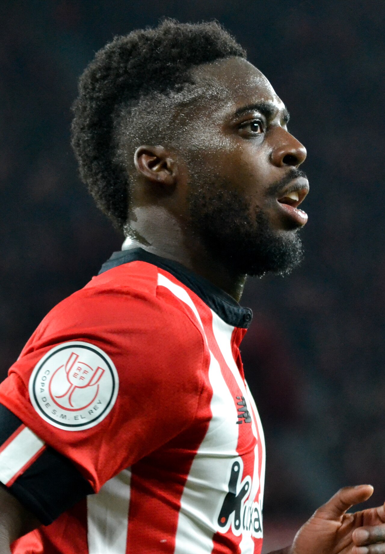 Iñaki Williams beim Halbfinale der Copa del Rey im April 2023 für Athletic Bilbao gegen Osasuna im Estadio San Mamés.