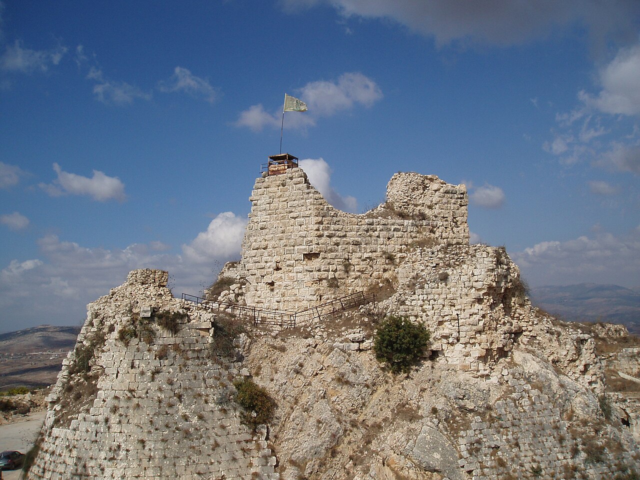 Die Kreuzfahrerfestung Beaufort im Südlibanon auf einem Felsplateau über dem Litani-Tal