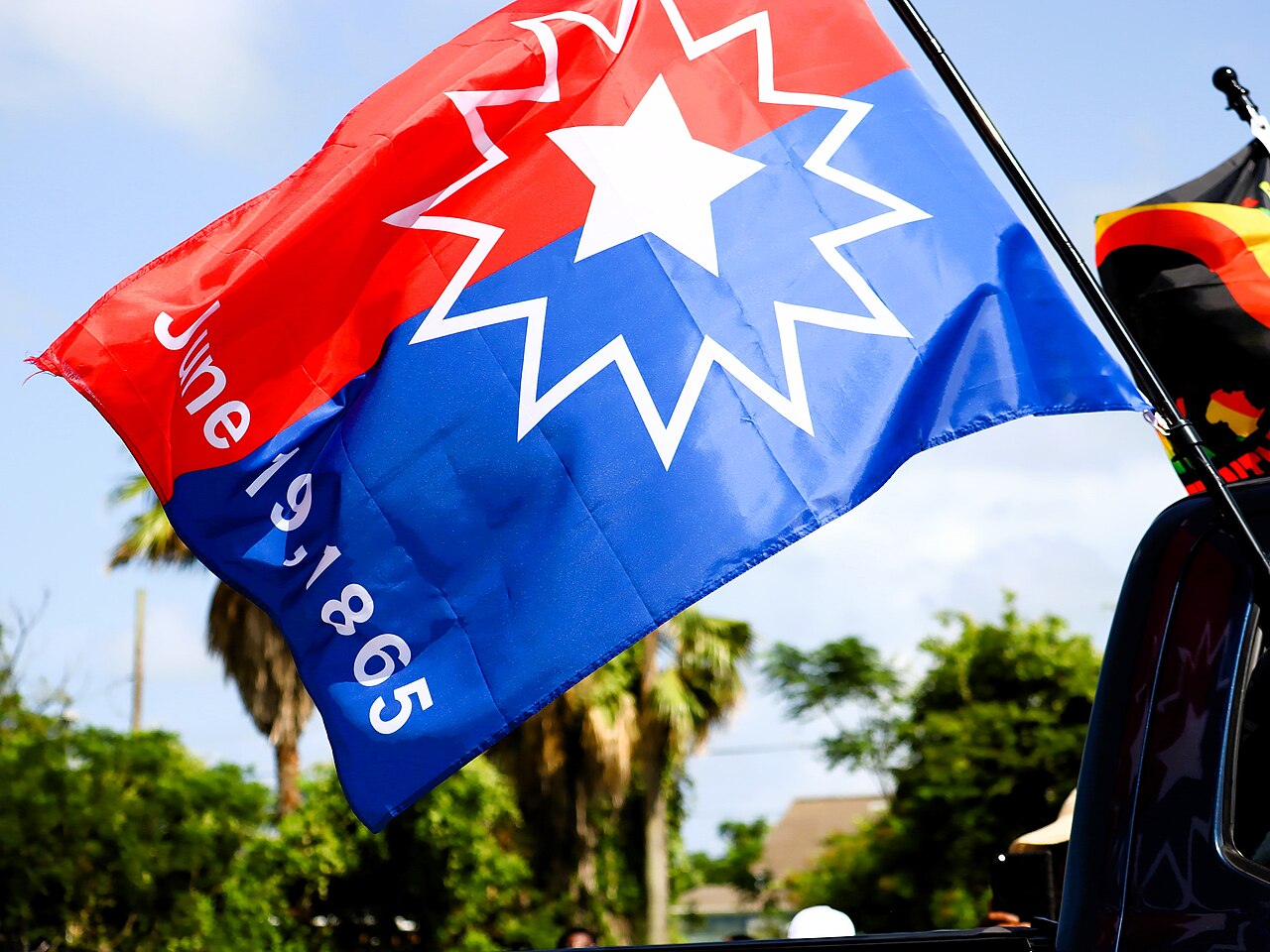 Teilnehmerinnen und Teilnehmer der Juneteenth-Parade in Galveston, Texas, am 19. Juni 2025 - dem Ursprungsort des Feiertags