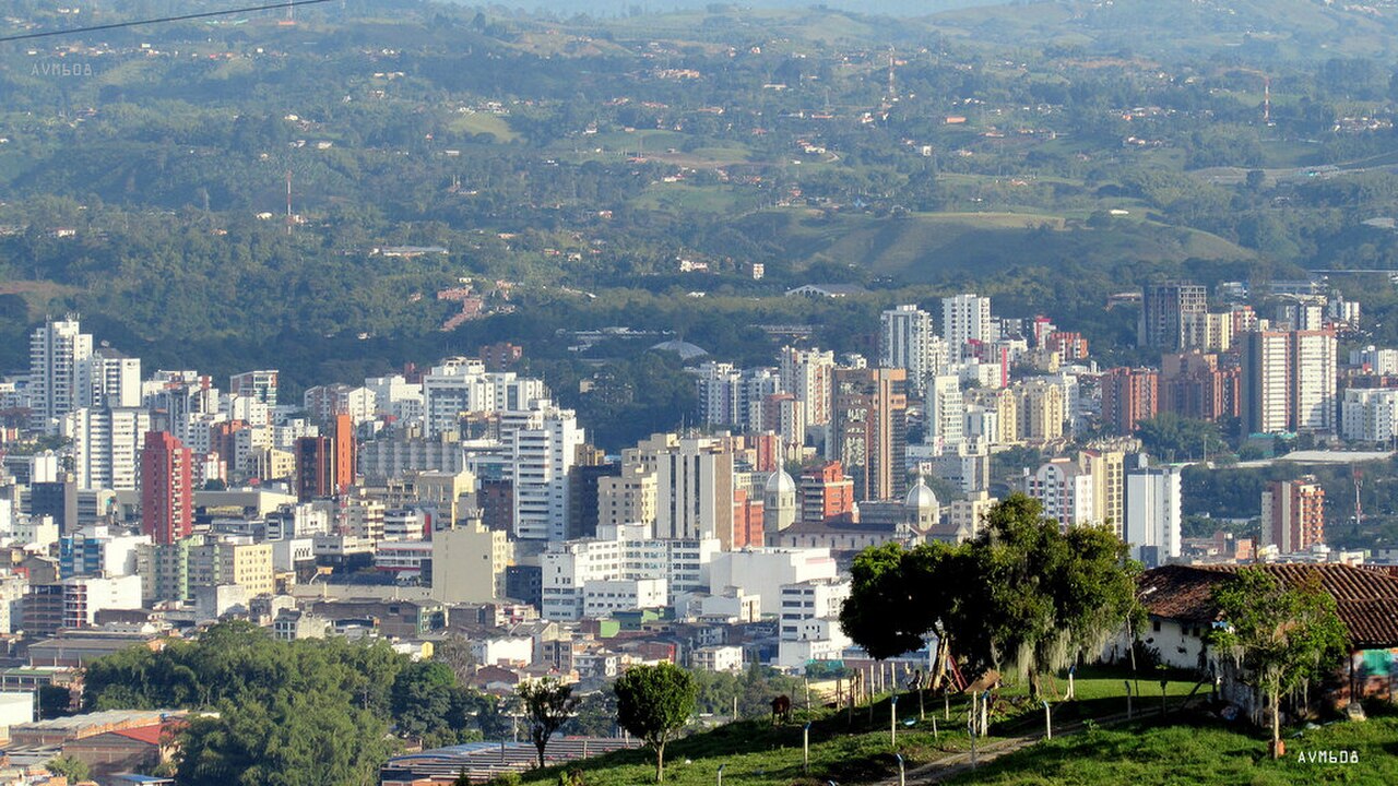 Skyline von Pereira im kolumbianischen Departamento Risaralda, einer der am stärksten vom Erdbeben am 10. August 2026 betroffenen Städte