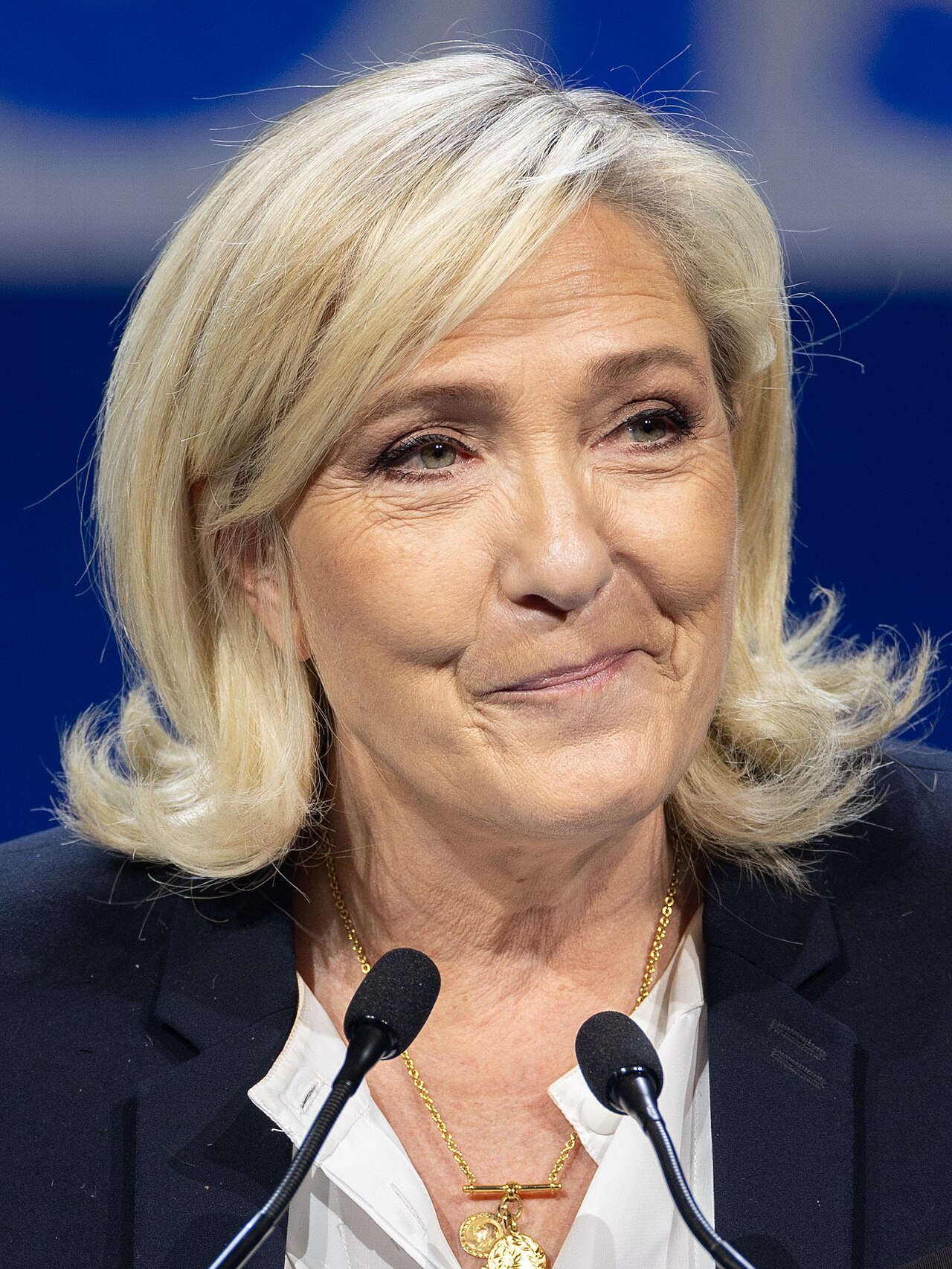 Marine Le Pen bei einem Treffen der Patriots for Europe in Madrid im Februar 2025