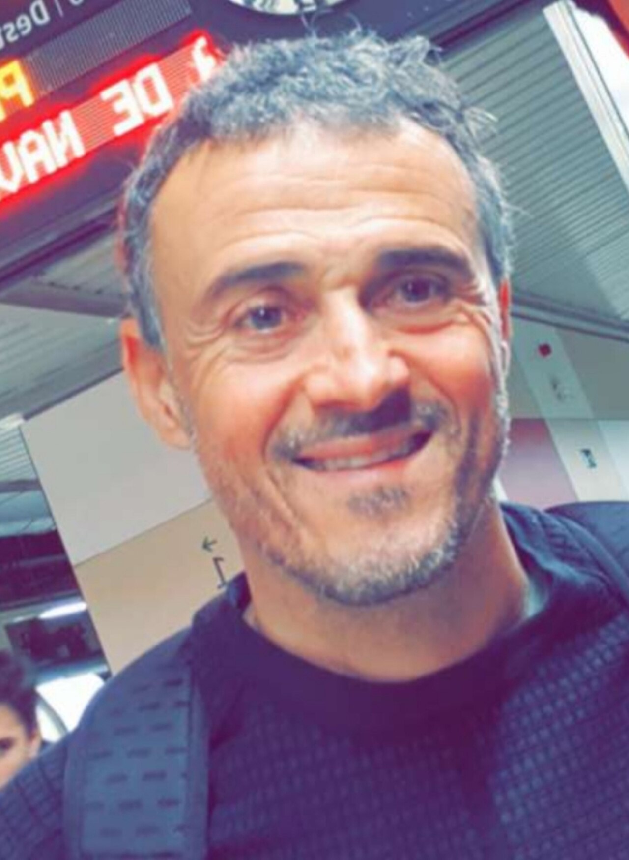 Luis Enrique, Trainer von Paris Saint-Germain, 2020 am Bahnhof von Barcelona