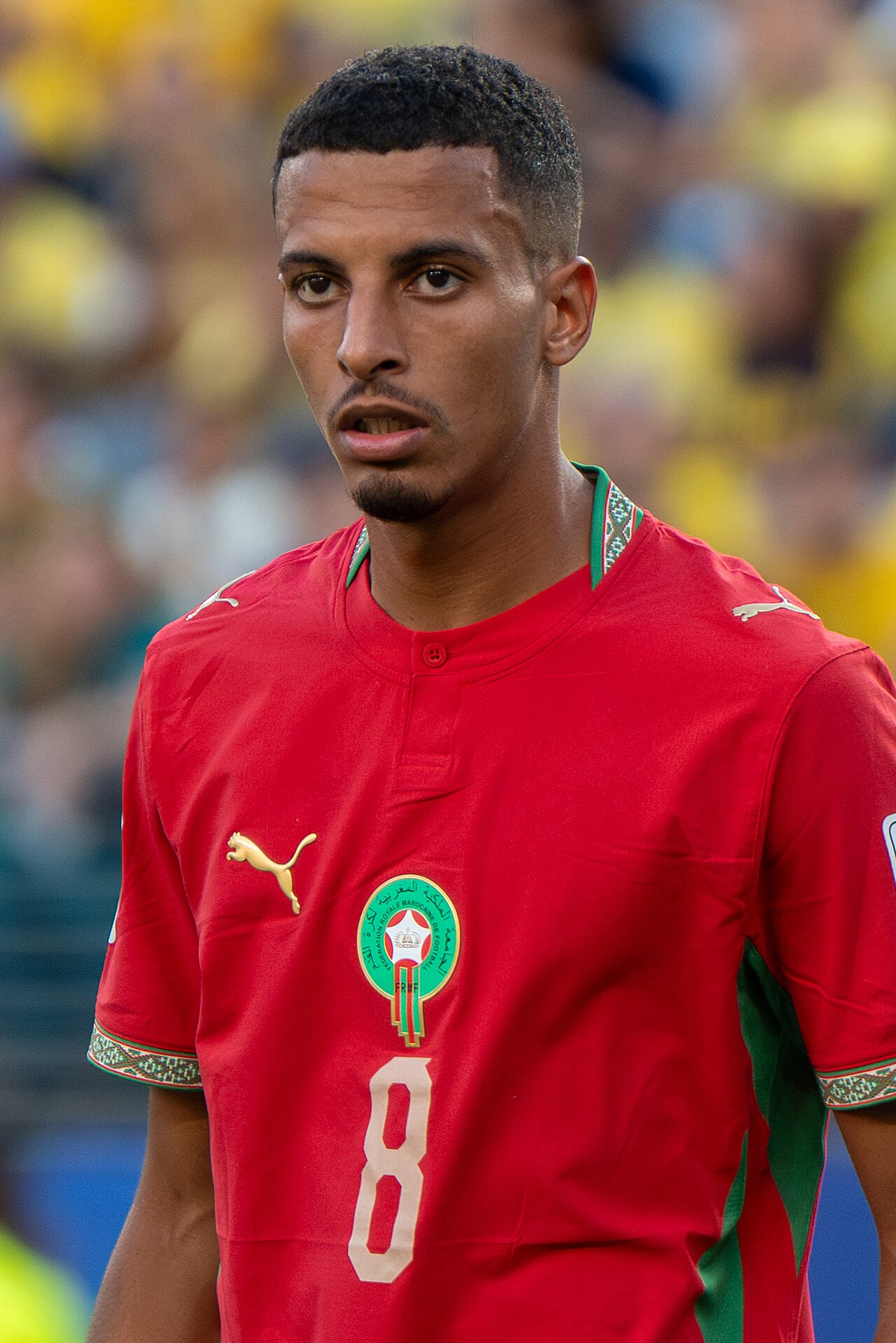 Azzedine Ounahi im marokkanischen Trikot beim WM-Gruppenspiel Brasilien - Marokko am 13. Juni 2026 im NY/NJ Stadium in East Rutherford.