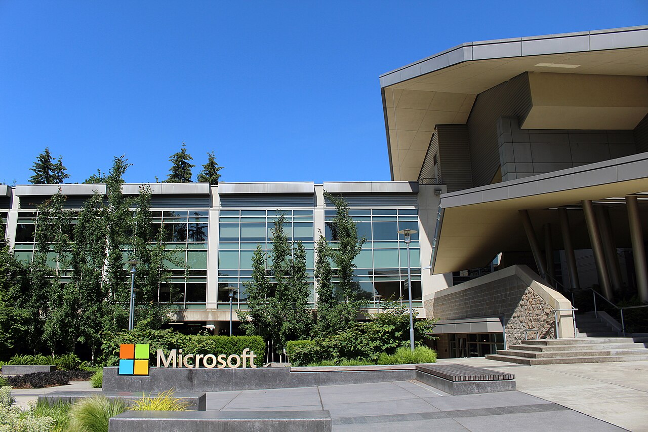 Building 92 am Hauptsitz von Microsoft in Redmond, Washington