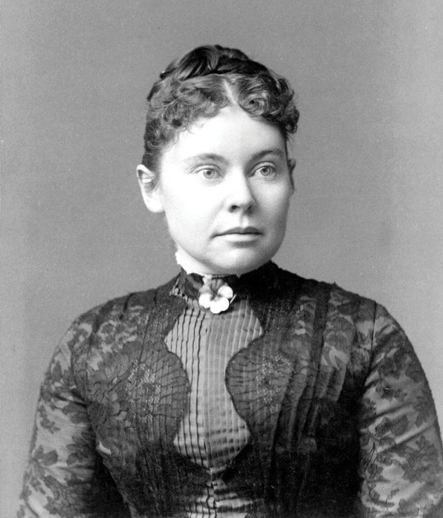 Porträt von Lizzie Borden, aufgenommen 1890, zwei Jahre vor den Morden in Fall River.