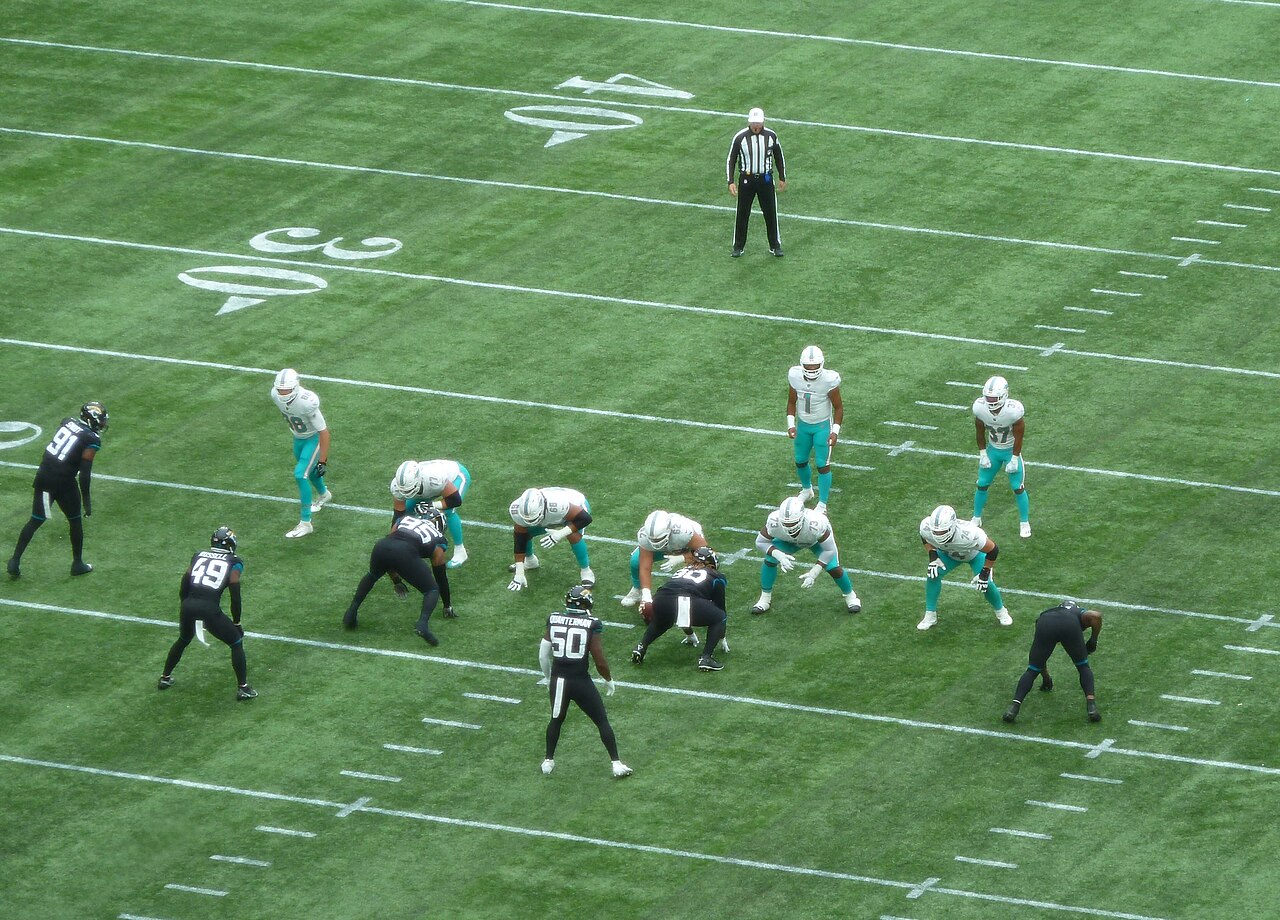 Blick ins Tottenham Hotspur Stadium während eines NFL-Spiels zwischen Miami Dolphins und Jacksonville Jaguars.