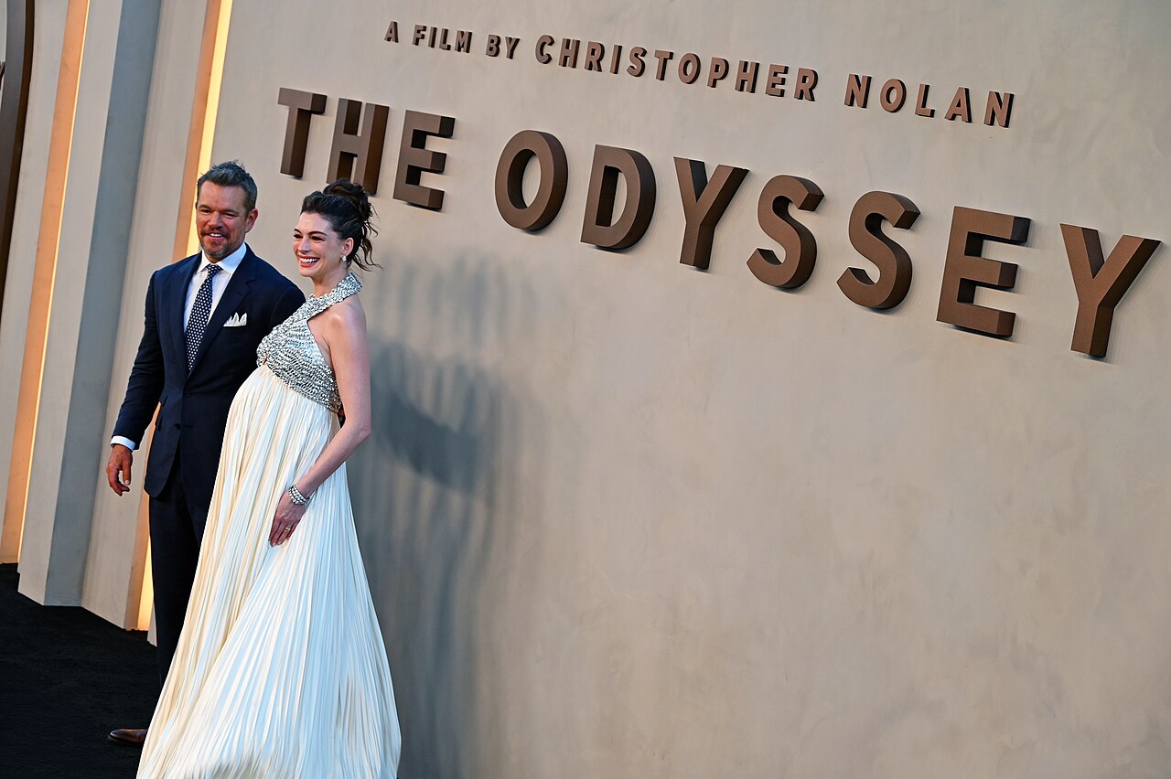 Matt Damon und Anne Hathaway bei der New Yorker Premiere von „The Odyssey“ am 14. Juli 2026