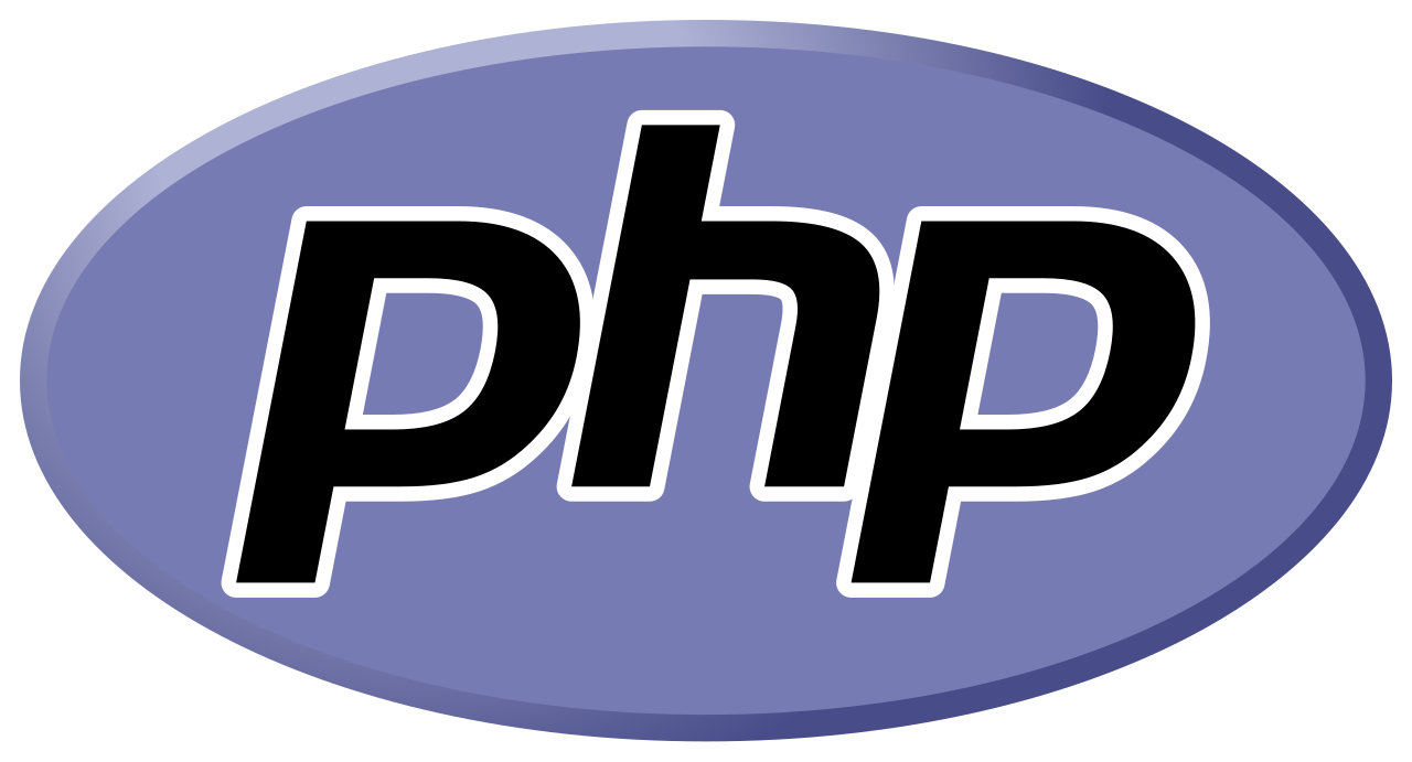Offizielles PHP-Logo in Blau mit stilisiertem Schriftzug