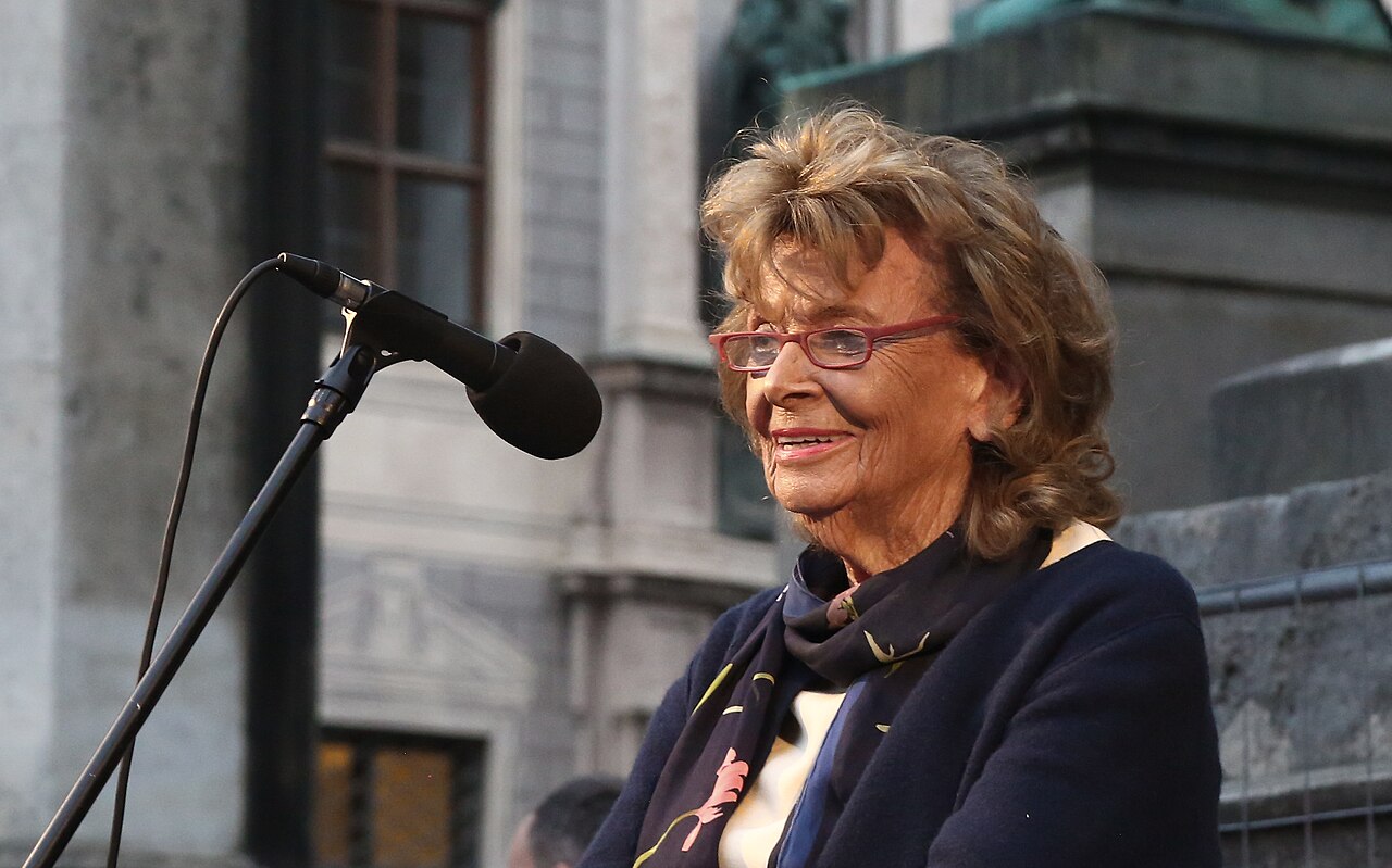 Charlotte Knobloch, Präsidentin der Israelitischen Kultusgemeinde München und Oberbayern, bei einer Solidaritätskundgebung für Israel in München am 9. Oktober 2023.