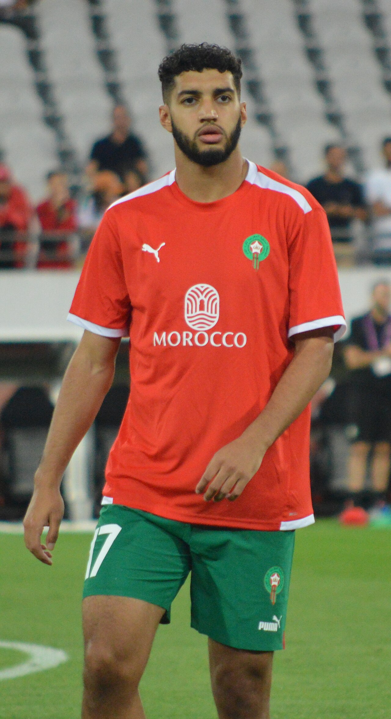 Ismael Saibari im Trikot Marokkos bei einem Länderspiel in Lens 2023