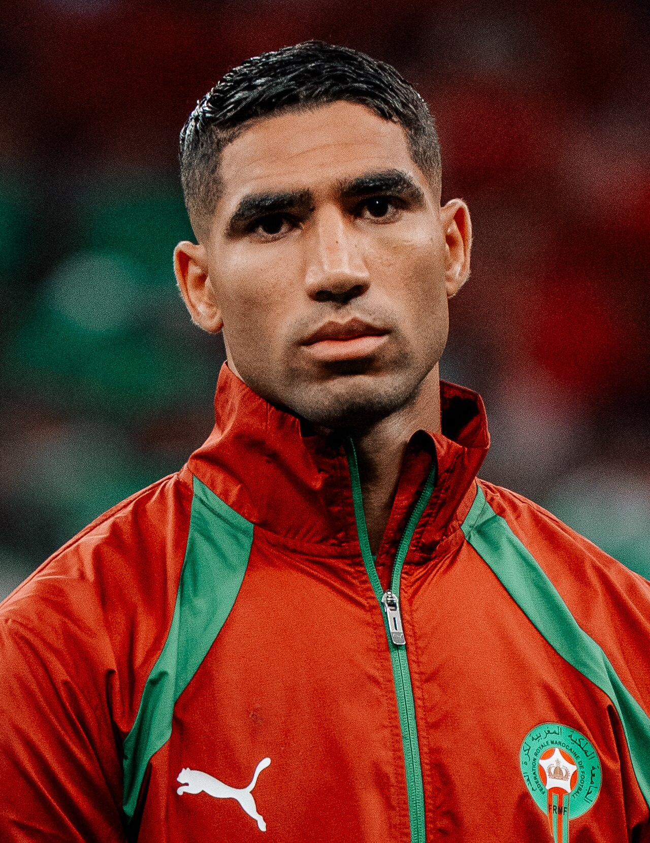 Marokkos Außenverteidiger Achraf Hakimi im Trikot der Nationalmannschaft.