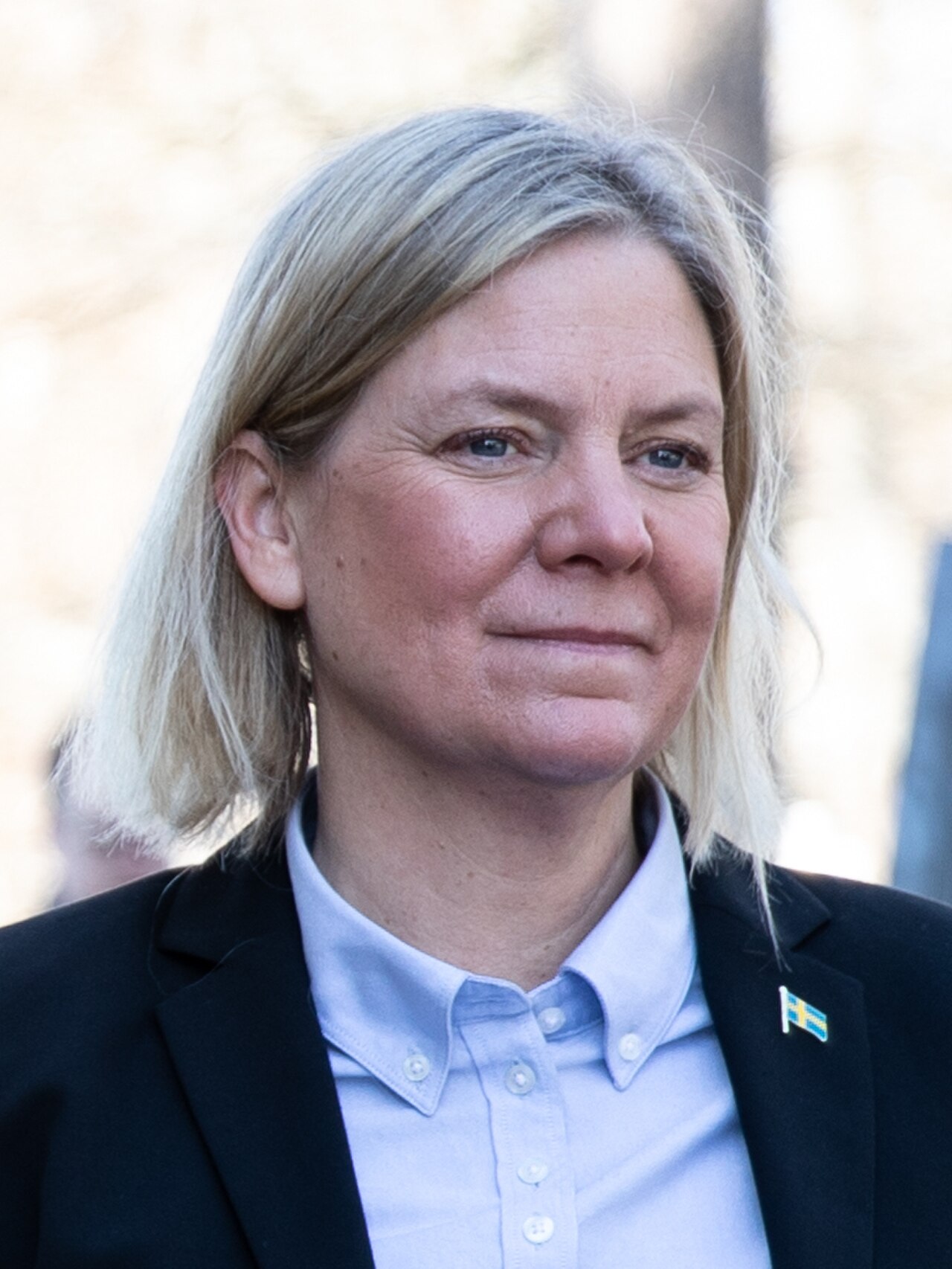 Magdalena Andersson, Vorsitzende der schwedischen Sozialdemokraten, bei einem Auftritt 2022.