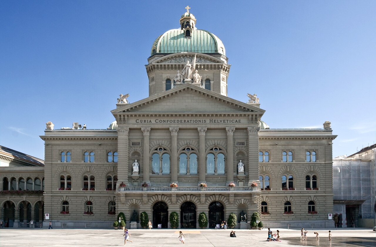 Bundeshaus in Bern, Sitz von Bundesrat und Bundesversammlung.