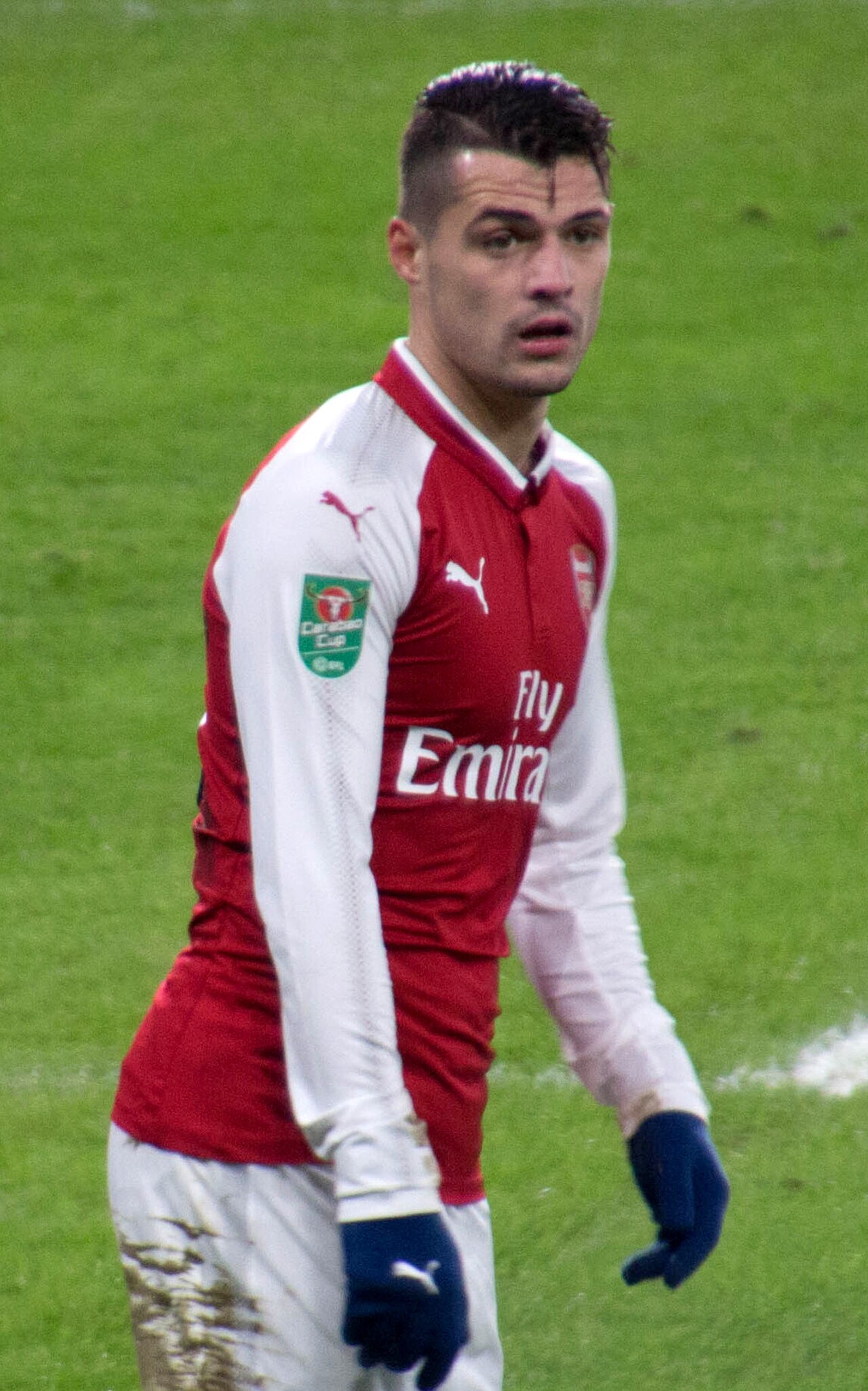Granit Xhaka im Trikot der Schweizer Nationalmannschaft