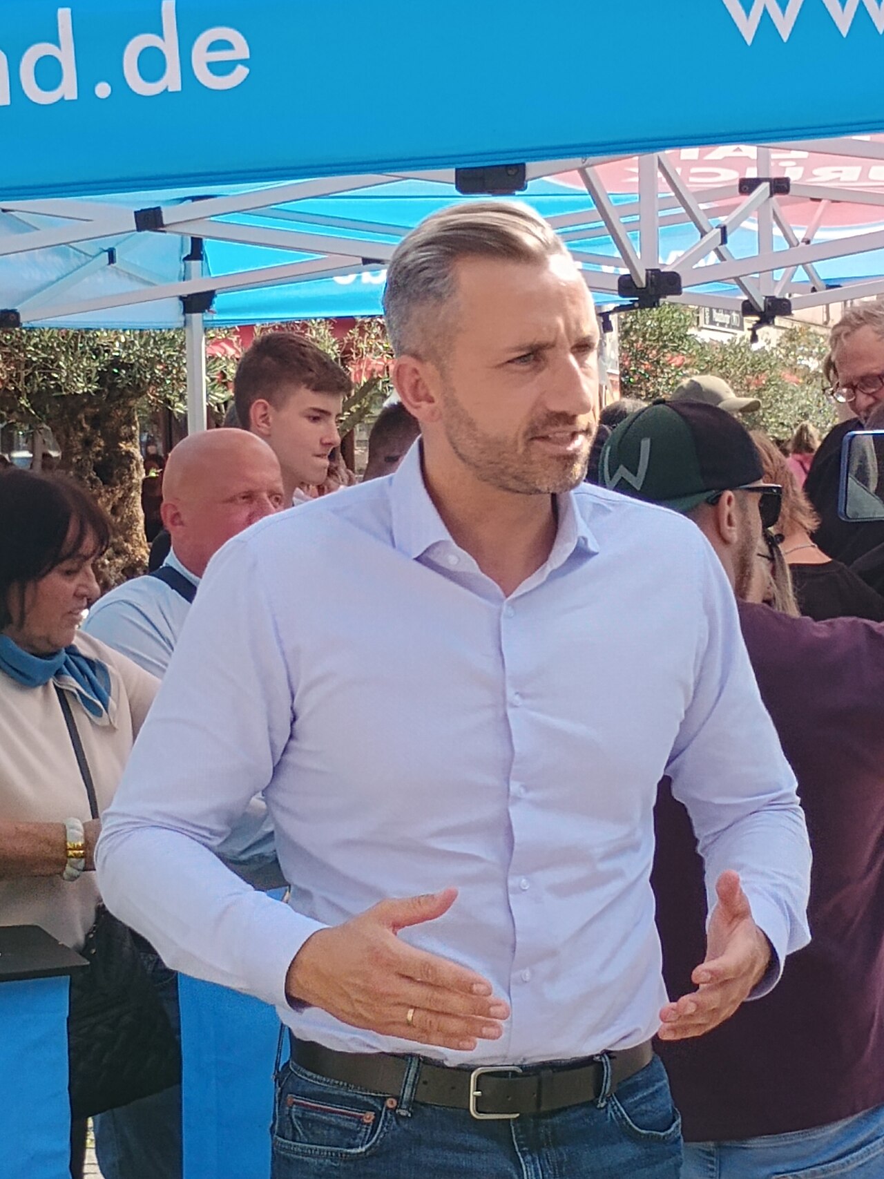 Ulrich Siegmund im Magdeburger Wahlkampf 2026