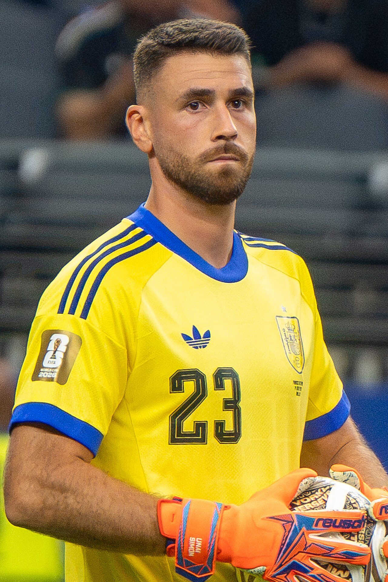 Spaniens Torhüter Unai Simón im Halbfinale gegen Frankreich am 14. Juli 2026