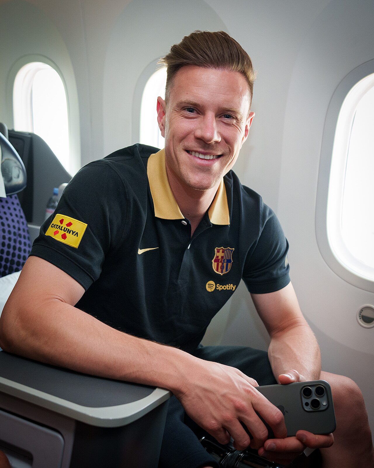 Marc-André ter Stegen im Trikot des FC Barcelona bei einem Presse-Termin