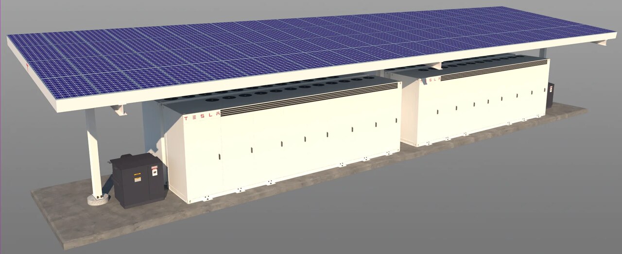 Tesla-Megapack-Großspeicher mit Solardach, Hardware aus Snyders bisheriger Zuständigkeit