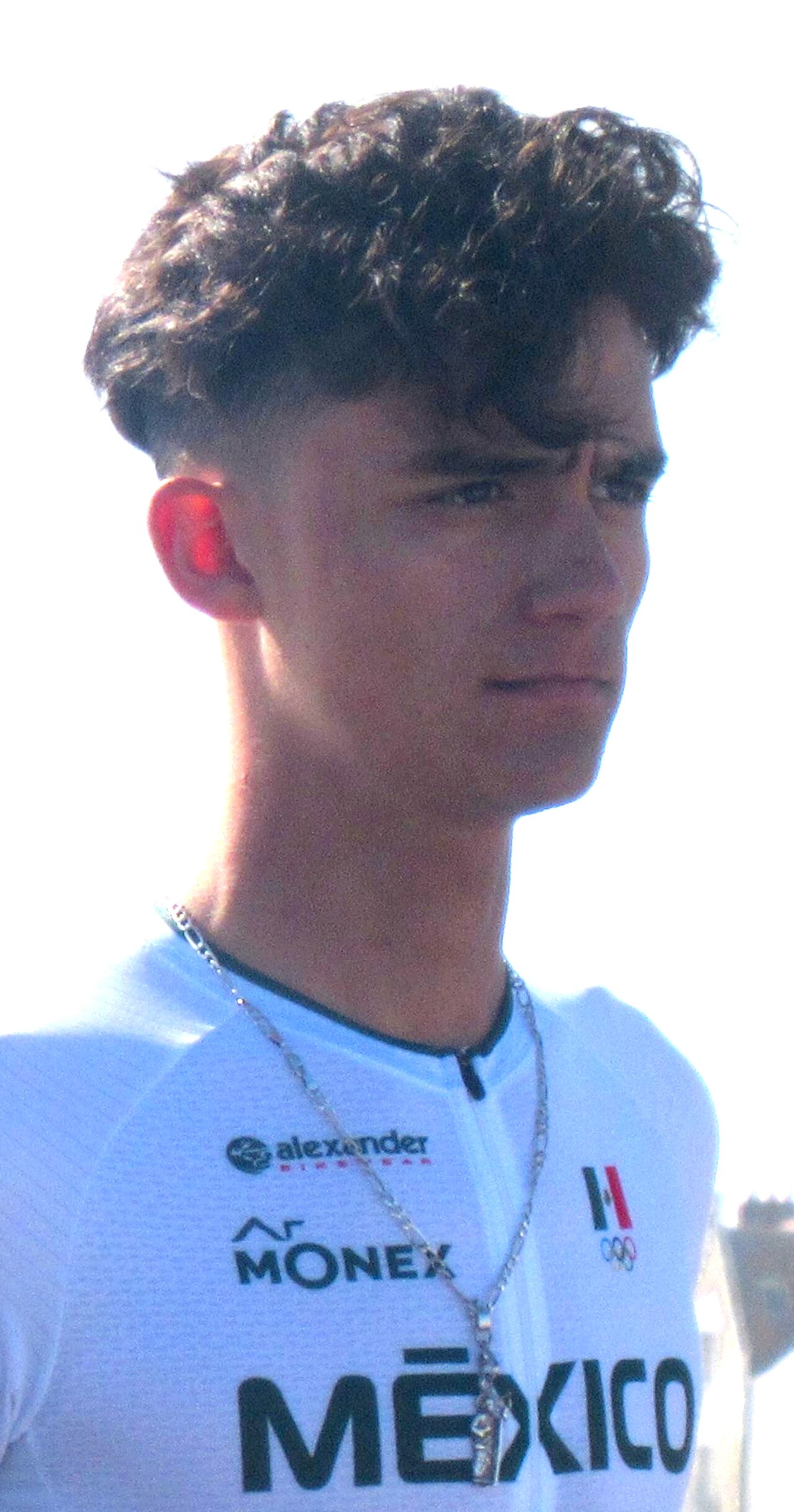 Isaac Del Toro im UAE-Trikot bei der Tour de l'Avenir 2023.