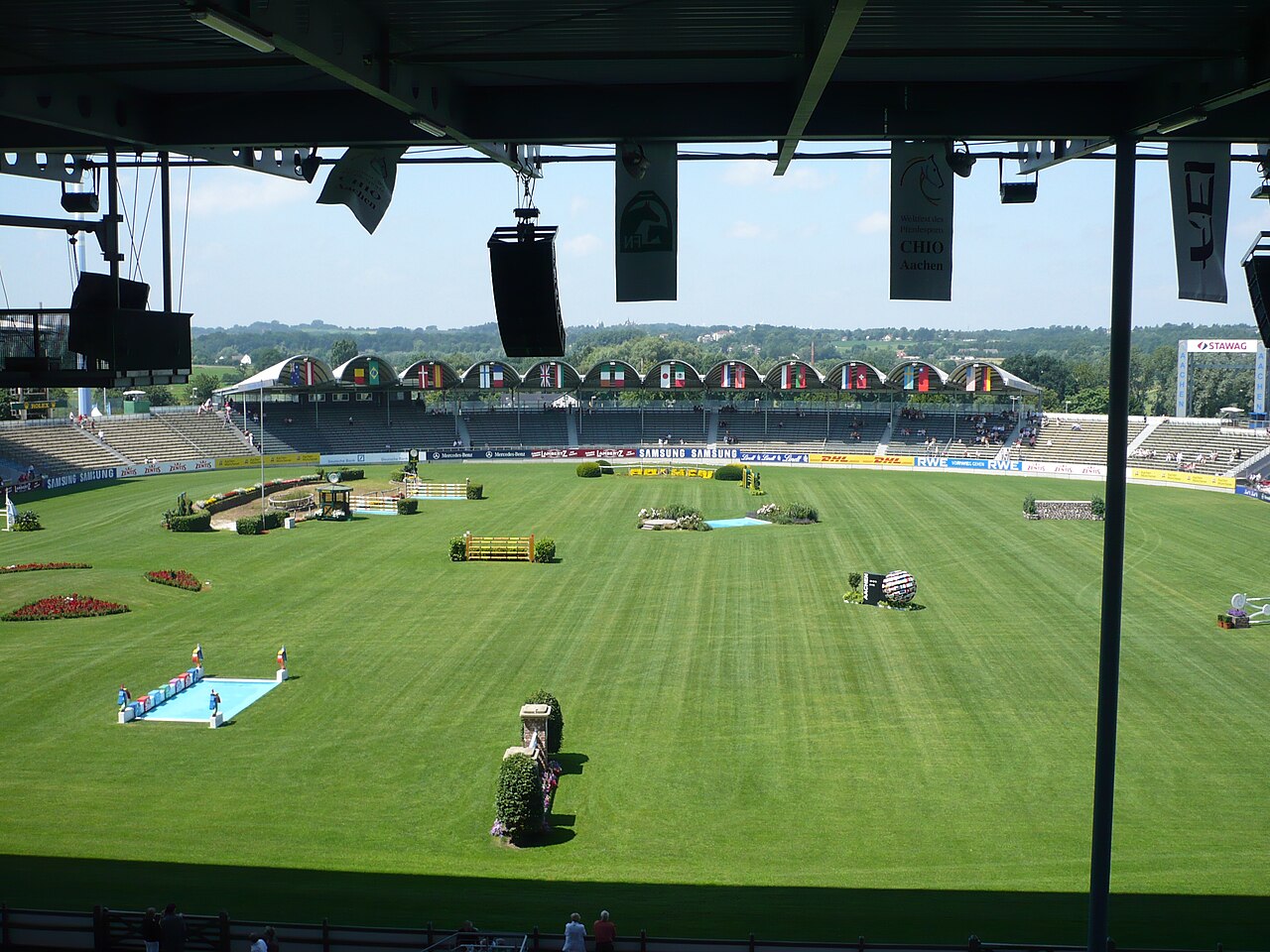 Reitstadion in der Aachener Soers, Austragungsort der Springreitwettbewerbe des CHIO Aachen