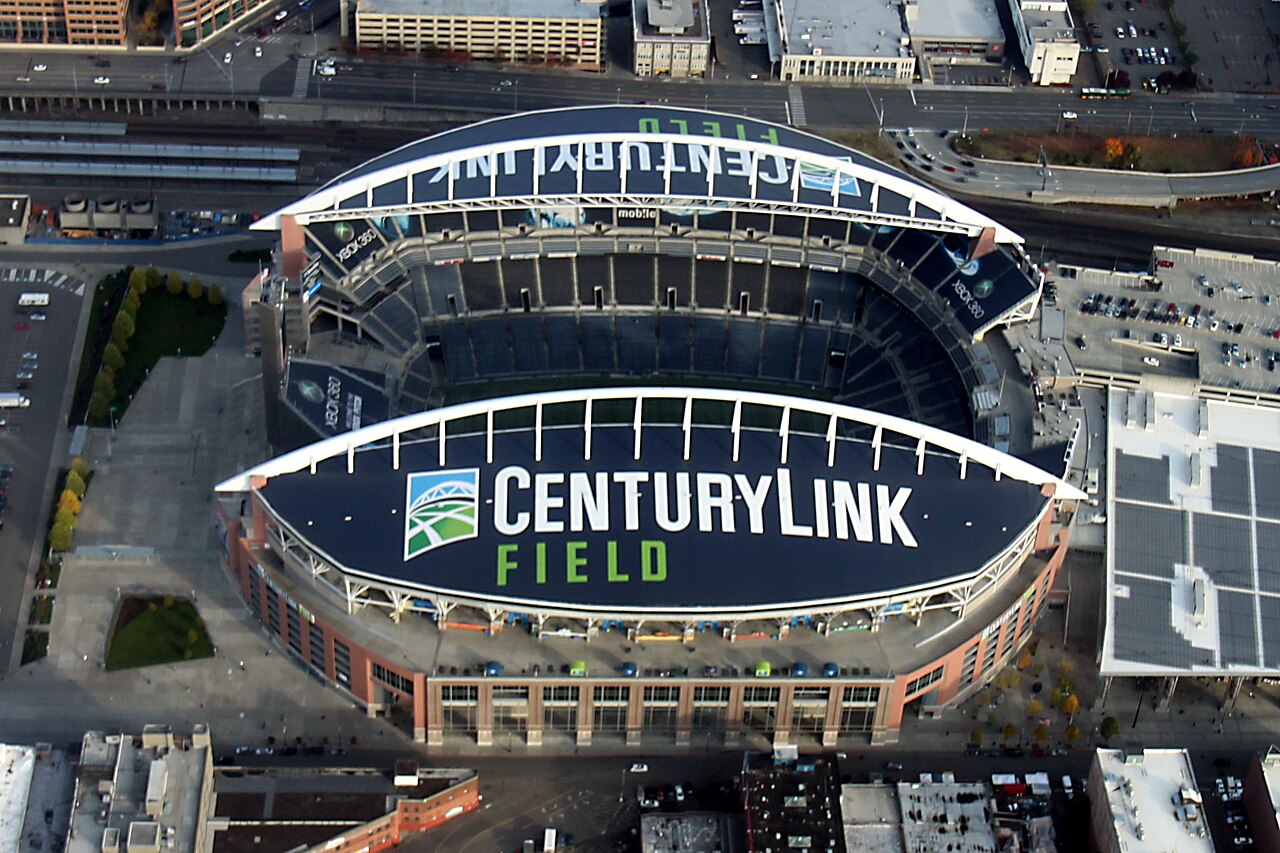 Luftaufnahme des Lumen Field in Seattle, Spielstätte der WM-Partie USA gegen Australien am 19. Juni 2026.