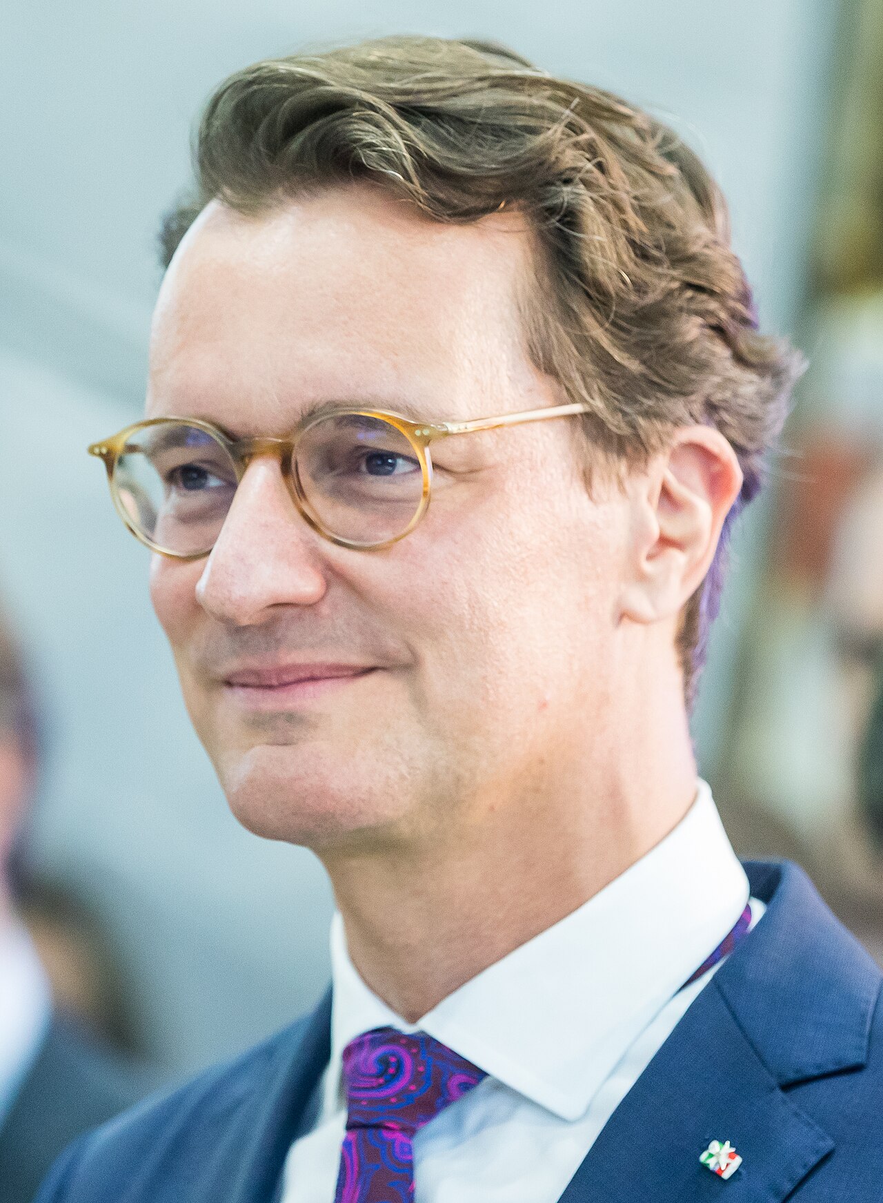 NRW-Ministerpräsident Hendrik Wüst (CDU) bei einer Veranstaltung in Troisdorf.